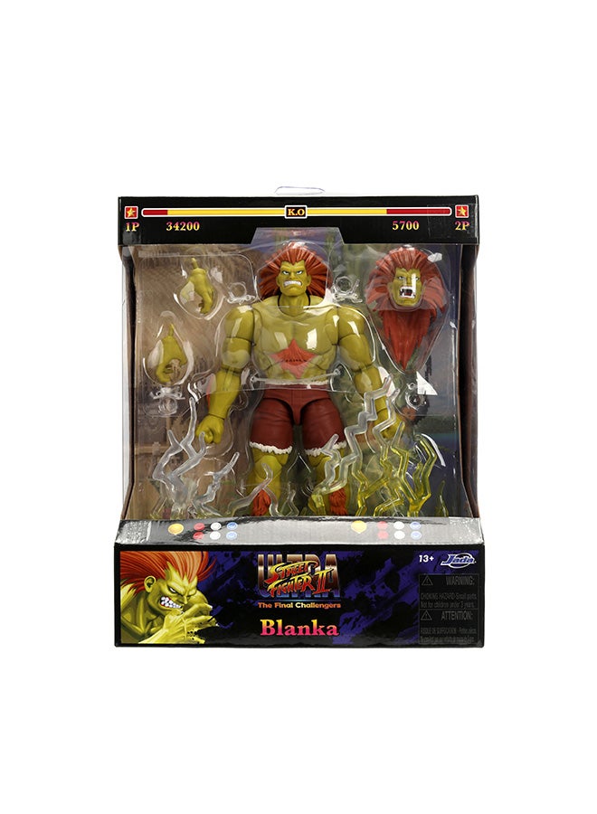 Jada Toys Street Fighter Blanka Figure (19 cm) - Movable Collectible and Action Figure from Street Fighter 2: The Final Challengers, with Alternative Head, Hands and Accessories, from 13 Years - Image 3