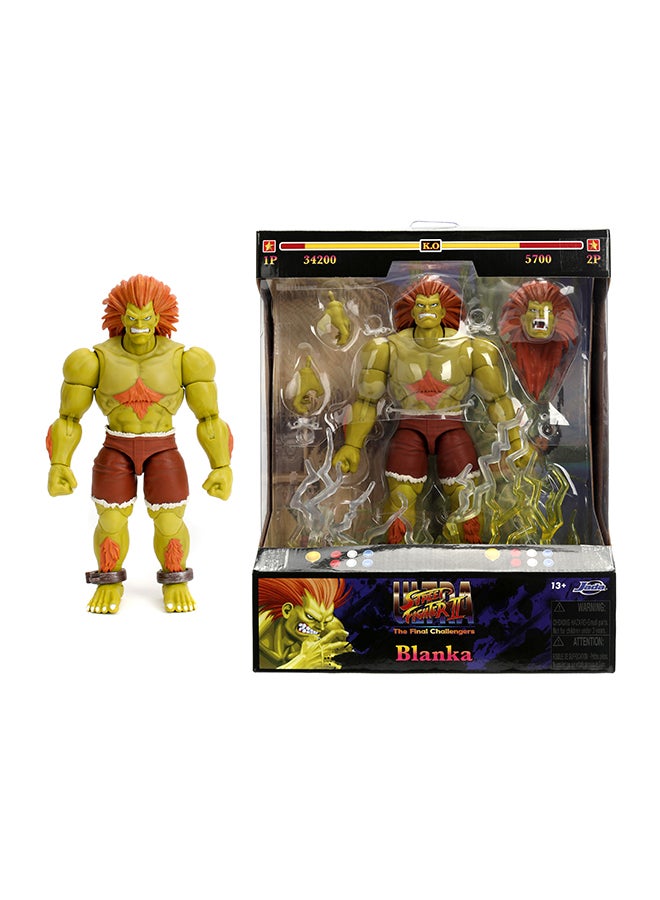 Jada Toys Street Fighter Blanka Figure (19 cm) - Movable Collectible and Action Figure from Street Fighter 2: The Final Challengers, with Alternative Head, Hands and Accessories, from 13 Years - Image 1