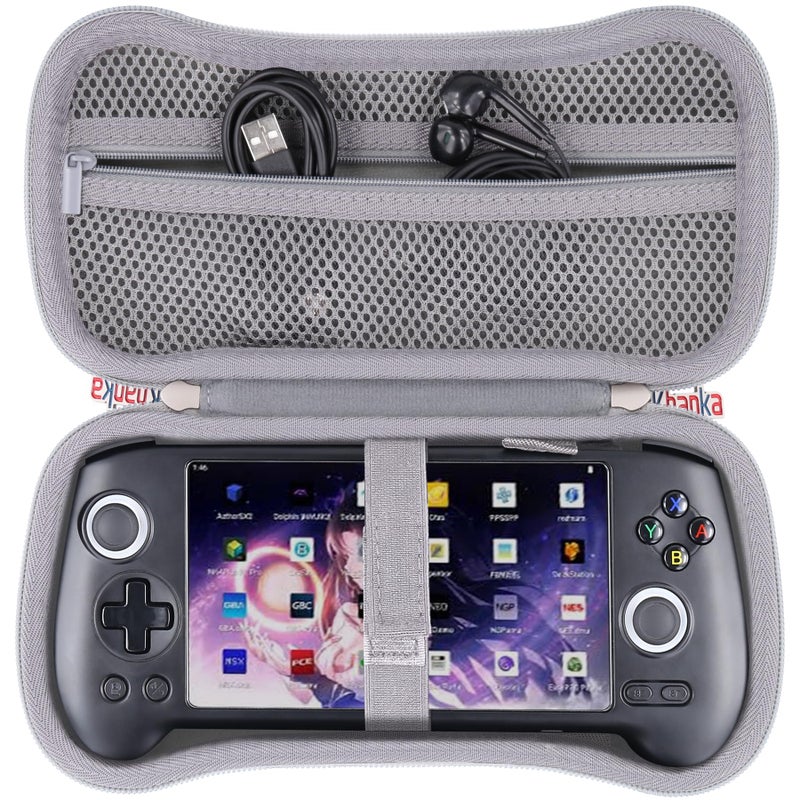 khanka Hard Travel Case Replacement for Anbernic RG556 Retro Handheld Game ConsoleCase Only Grey - Image 2