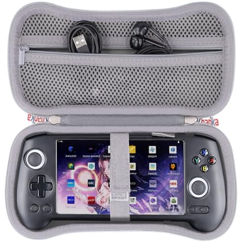 khanka Hard Travel Case Replacement for Anbernic RG556 Retro Handheld Game ConsoleCase Only Grey - Image 1