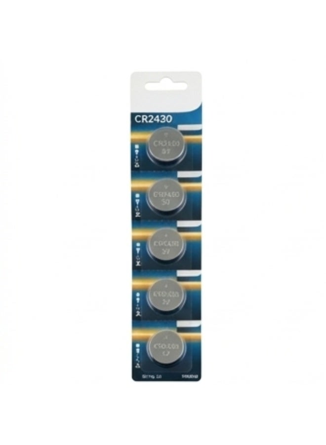 Premium CR2430 3V Lithium Battery (Pack of 5) - Long-Lasting Coin Cell Replacement for Car Key Fobs, Watches & Medical Devices | Leak-Proof, 0% Mercury Button Battery - Image 1