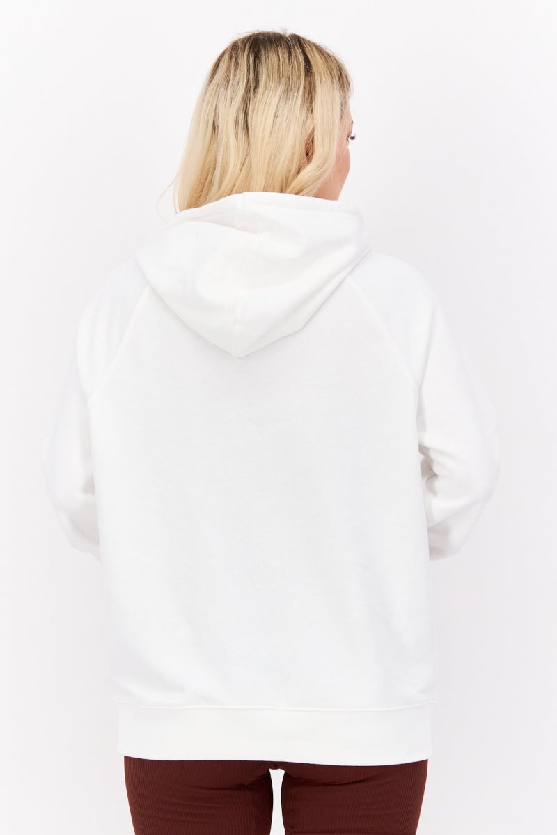 Champion Women Sportswear Fit Long Sleeve Outdoor Sweatshirt, White  - Image 3