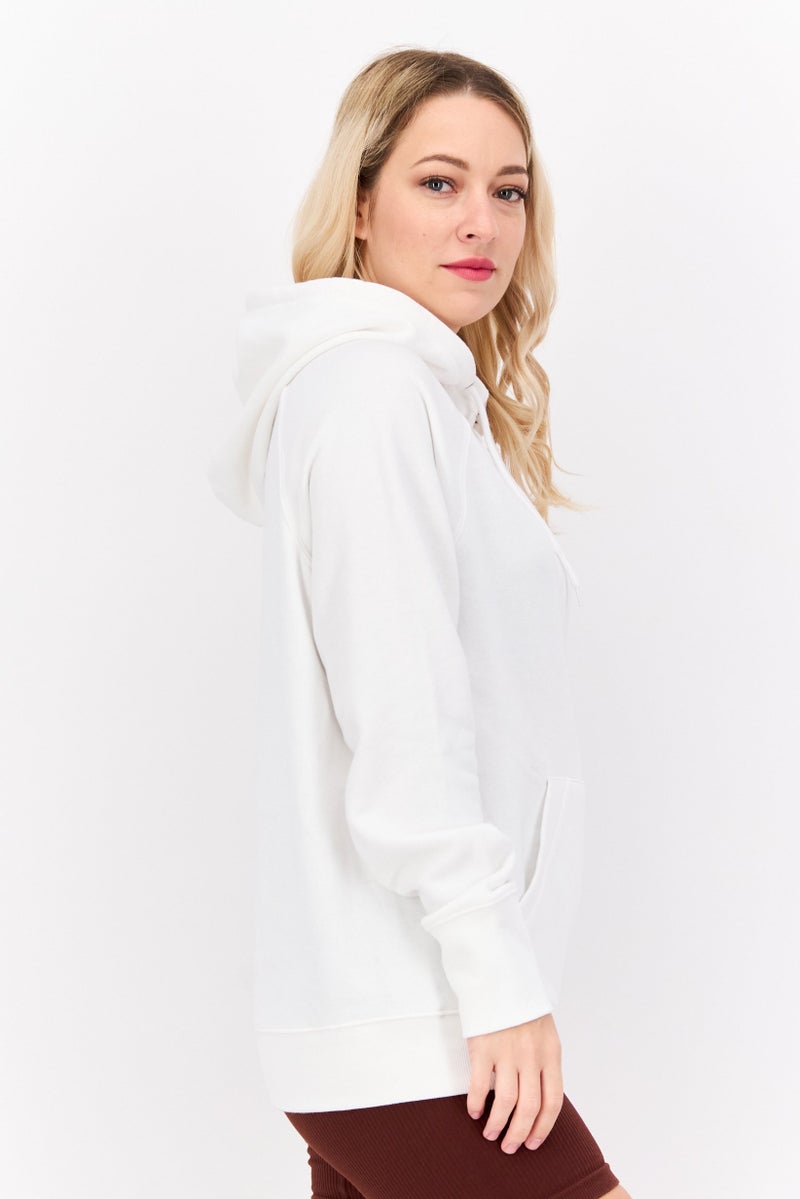 Champion Women Sportswear Fit Long Sleeve Outdoor Sweatshirt, White  - Image 2