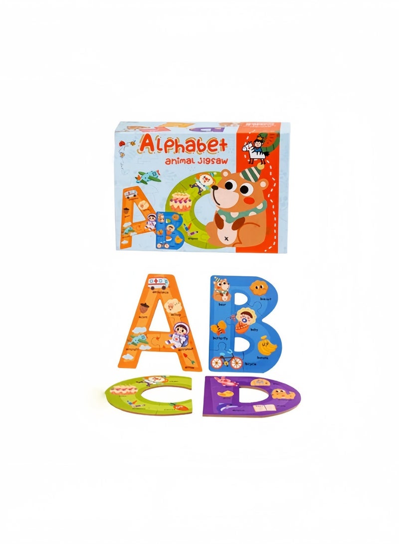 لعبة بازل خشبية للأحرف والأرقام، لعبة تعليمية مبكرة للأطفال، هدية تعلم للرضع - Image 2