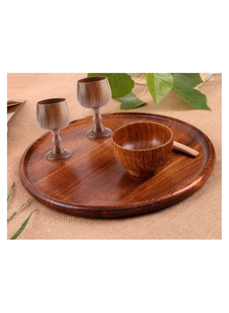 KASTWAVE Vintage Wooden Beer Cup 150ml Handmade Elegant Goblet Chalice Cup for Drinking Coffee Tea Milk Water Beer Ice Cola - Image 3