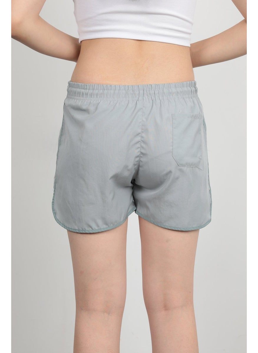 Giysa - John Borners Women's Swim Shorts Rope Tie Light Elastic Waist Short Cut Gray - 5402 - Image 1