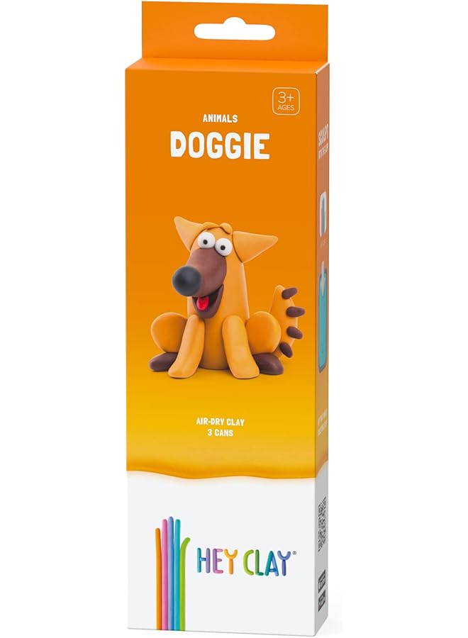 هاي كلاي ديي دوجي البلاستيك الإبداعي النمذجة الهواء الجاف الطين للأطفال 3 علب - Image 1