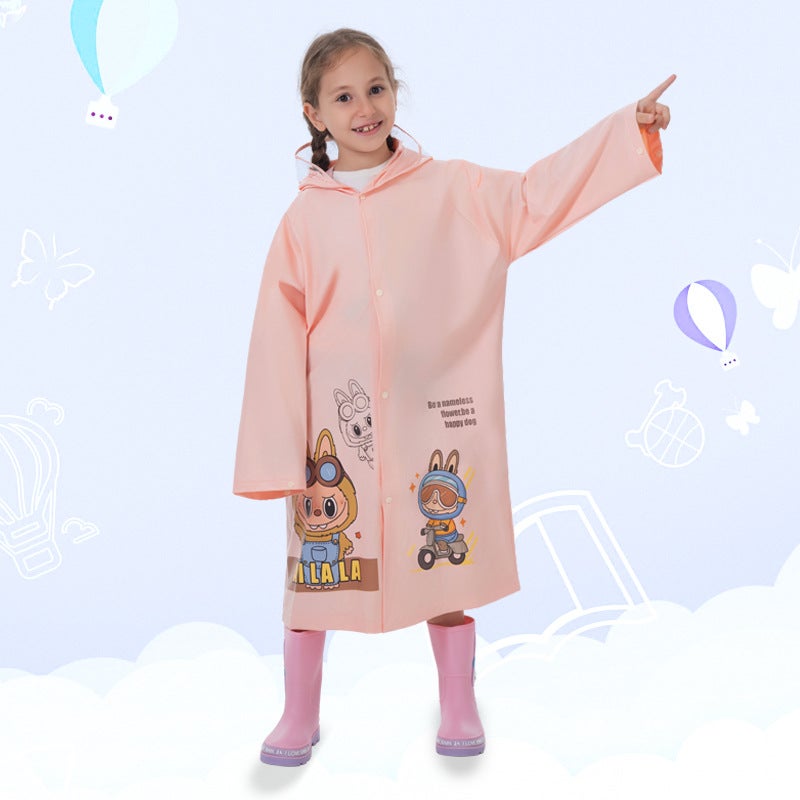 New 6-12 Years Old Boys' And Girls' Baby Poncho Primary School Children'S Kindergarten Schoolbag Bits Reflective And Taste-Free Children'S Raincoat - Image 4