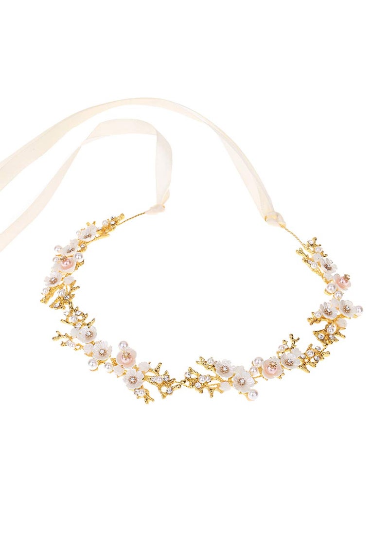 Beaupretty Beaupretty Flower Headband Bride Hair Wreath Wedding Hair Decorations Wedding Hair Accessory Bride Headdress Garland Headwear Wedding Headwear Bridal Headdress 