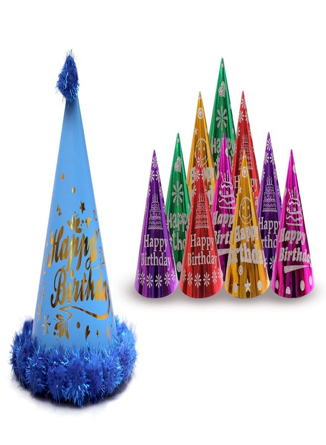 VMD, Happy Birthday Cap For Kids - Set of 9 Pcs Theme Caps | Birthday Decoration Items | Birthday Cap For Boy, Girls | Multicolor Caps For Kids | Birthday Cap For 1st Birthday Boy (5, MULTI 10)