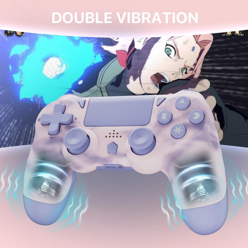 ISHAKO Controller for PS4, Wireless Controller 2 Pack for Sony PlayStation 4/Slim/Pro, Remote Control with Double Vibration/6-Axis Motion Sensor/Speaker/3.5mm Audio Jack/Touch Pad/800mAh Battery - Image 5