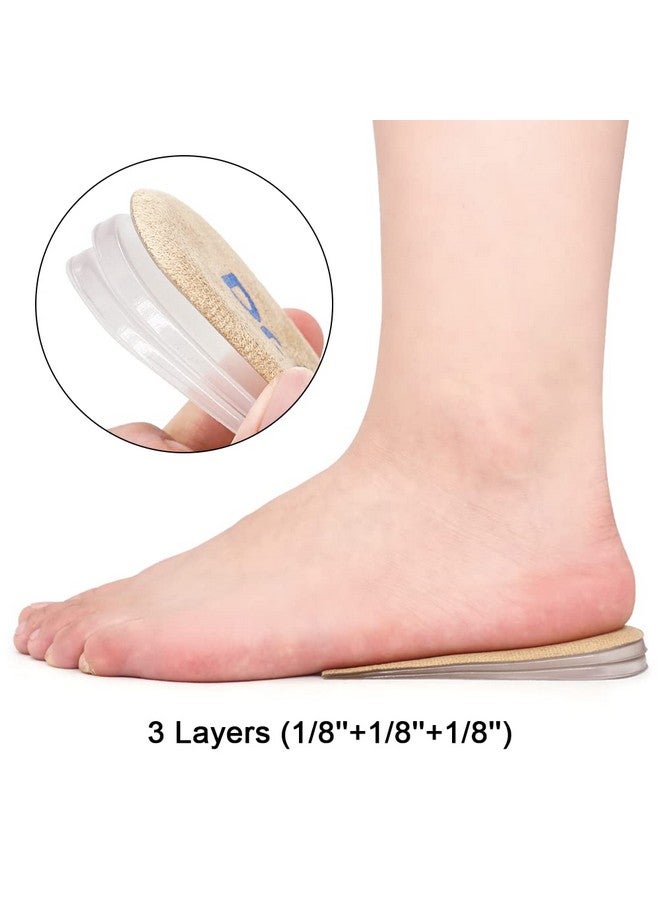 Dr.Foot Adjustable Orthopedic Heel Lift Inserts, Height Increase Insole for Leg Length Discrepancies, Heel Spurs, Heel Pain, Sports Injuries, and Achilles tendonitis (Beige, 3 Layers) - Image 2