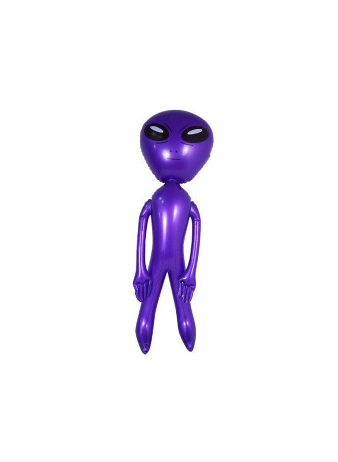 Product Inflatable Alien Toy Large Kids Cartoon Air Model  Toy Bar Party Decorations-Color:Alien-men's Purple 125cm - Image 1
