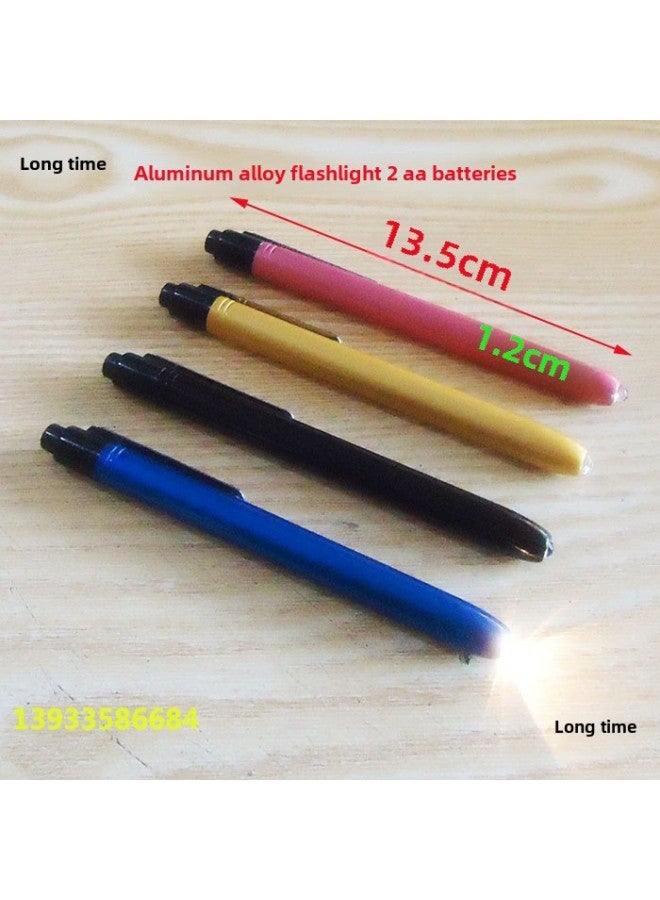 Old-fashioned Iron Flashlight No. 1, No. 2, No. 5 Battery Yellow Tungsten Bulb Glass Sheet Tiger Head Kaida-Product Specifications:(small) No. 2 2 Small Head Green Edge + 5 Bulbs Without Battery - Image 4