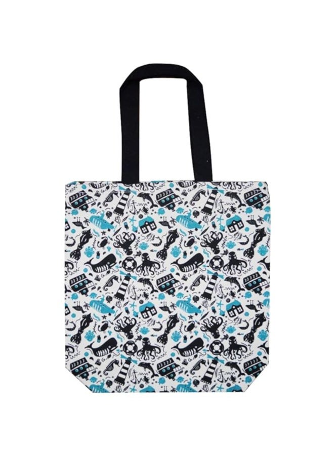 Earthsafe earthsave Canvas Tote Bag for Women | Printed Multipurpose Cotton Bags | Cute Hand Bag for Girls | Best for College, Travel, Grocery | Reusable Shopping Bag | Eco-Friendly Tote Bag Print : Otopus 