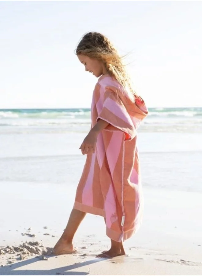 SUNNY LIFE Kids Hooded Beach Towel – Sea Seeker Strawberry | Swim Towel with Hood | Summer Swim Hooded Towel for Kids | Soft Towel for Summers