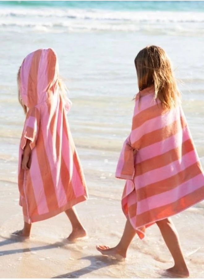 SUNNY LIFE Terry Beach Hooded Towel Sea Seeker Strawberry