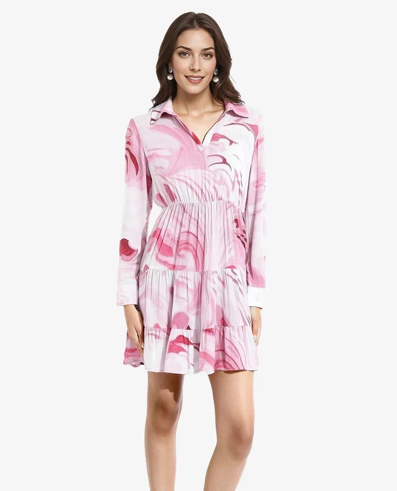 ريريزم Women's Fit And Flare Floral Print Dress