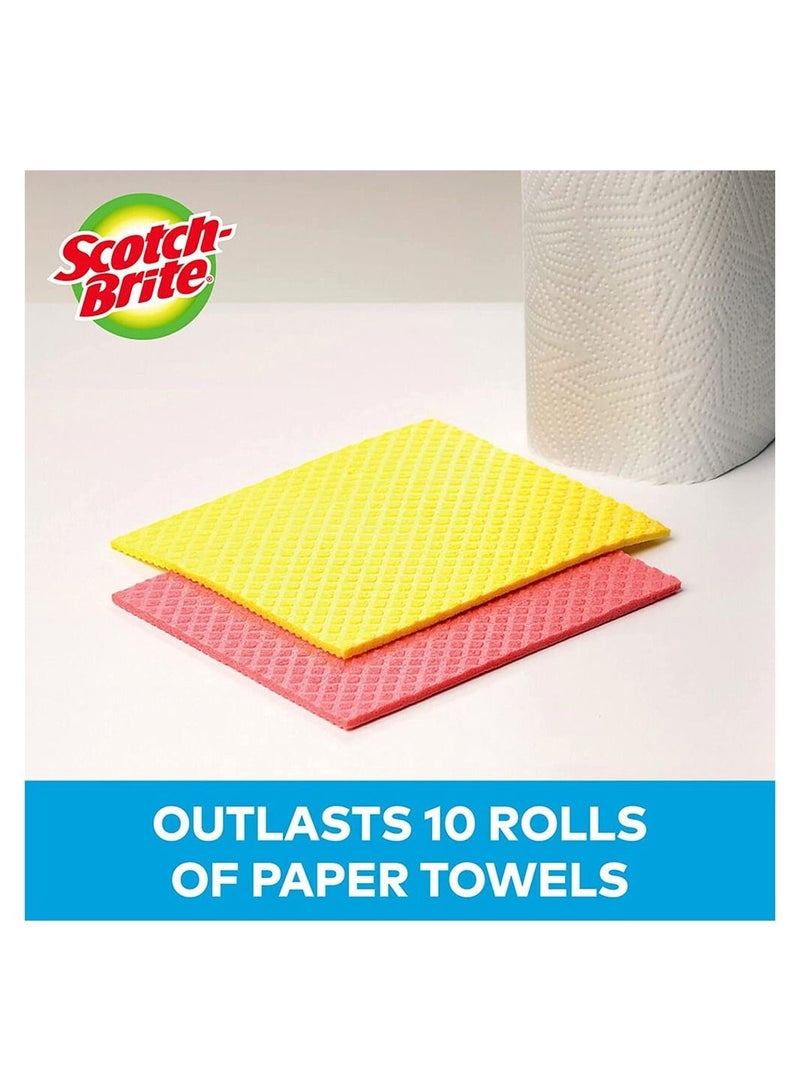 Scotch Brite 3-Piece Cleaner Cloth Sponge with 3-Piece Classic Scrub Sponge & 2-Piece Stainless Steel Scrubber  - Image 3
