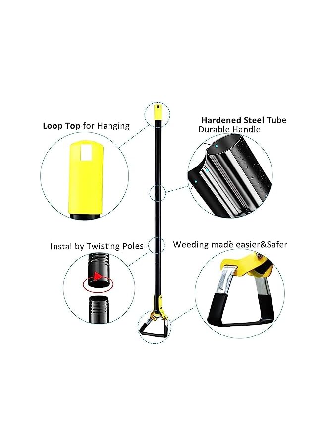 PROMASS promass Hoe Garden Tool - Garden Hula Hoes for Weeding Gardening Long Handle Heavy Duty - Adjustable Weeding Loop Stirrup Hoe  - Image 3