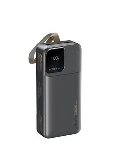 30000mAh Power Bank with Built-in Cables, 2.4A Fast Charging, Large Digital Display, Portable Charger for 4 Devices, Dual Input/Output