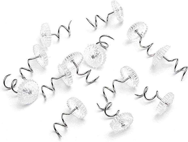 Akstore 20 Pcs Bed Skirt Pins Clear Heads Twist Pins for Upholstery, Slipcovers and Bedskirts, Bedskirt Pins (20PCS) - Image 3