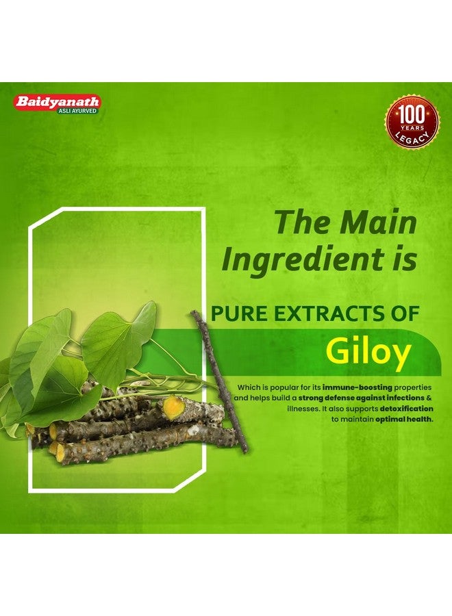 Baidyanath Giloy Ghan Bati 60 Tablets | Boosts Immunity & Digestion | Ayurvedic Guduchi Tablets for Fever, Detox, Acidity & Skin | Herbal Supplement for Health & Wellness | (Pack of 2) - Image 4
