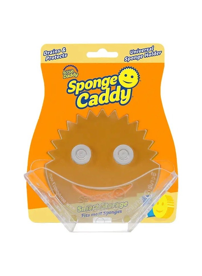 Scrub Daddy 1pc Sponge Holder - Daddy Caddy - Sink Sponge Holder with Suction Cups for Smiley Face Sponge Sink Organizer for Kitchen and Bathroom Self Draining & Dishwasher Safe - Image 1