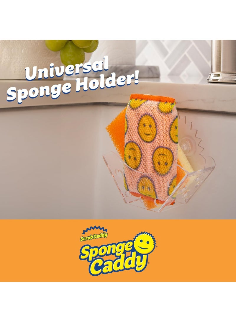 Scrub Daddy 1pc Sponge Holder - Daddy Caddy - Sink Sponge Holder with Suction Cups for Smiley Face Sponge Sink Organizer for Kitchen and Bathroom Self Draining & Dishwasher Safe - Image 2