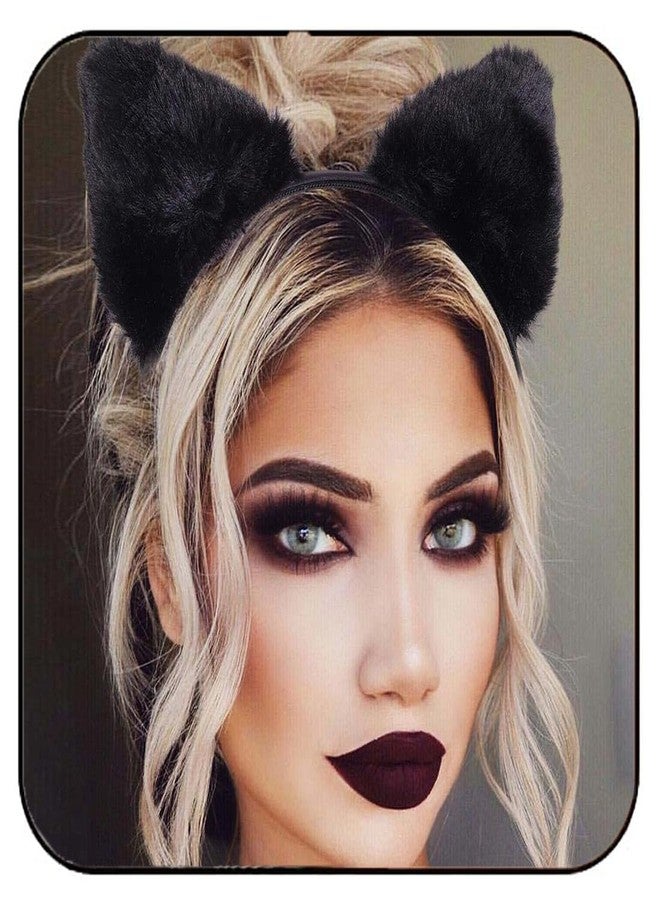 GORTIN Cat Ears Headband Black Halloween Costume Headpiece Hair Accessories for Women (Black, Free size) - Image 1