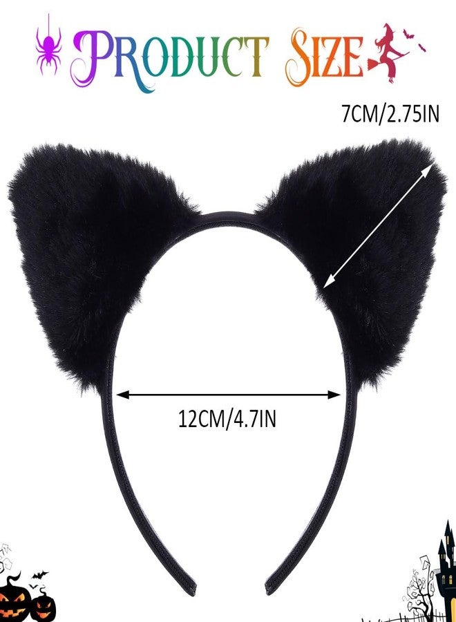 GORTIN Cat Ears Headband Black Halloween Costume Headpiece Hair Accessories for Women (Black, Free size) - Image 4