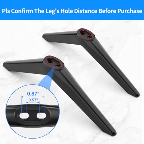 Chunxiao Upgraded TV Legs for TCL Roku TVs 32" 40" 43" 49" 50" 55" Hole - TV Base Stand for TCL Roku TV Stand Legs Replacement TV Feet with Screw Kits Easy to Install - Image 3