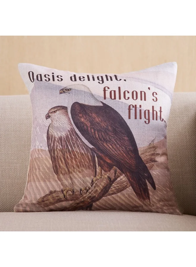 Home Box Desert Life Falcon Digital Printed Cushion Cover 45 x 45 cm