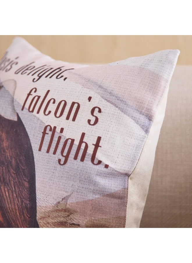 Home Box Desert Life Falcon Digital Printed Cushion Cover 45 x 45 cm
