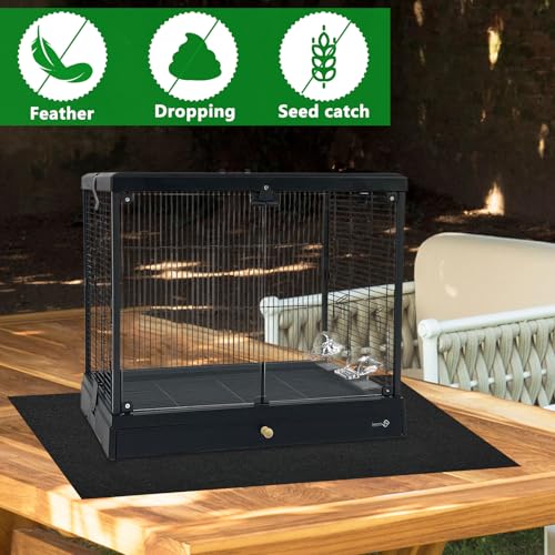 CebraBounze Large Bird Cage Mat, 35x47 Inch Under Pet Cage Mat for Bird Cages, Dog Crate Mat Liner, Reptile Aquariums, Waterproof Felt Liner with Non-Slip Backing for Kennel Training, Floor Protector - Image 4