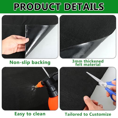 CebraBounze Large Bird Cage Mat, 35x47 Inch Under Pet Cage Mat for Bird Cages, Dog Crate Mat Liner, Reptile Aquariums, Waterproof Felt Liner with Non-Slip Backing for Kennel Training, Floor Protector - Image 3