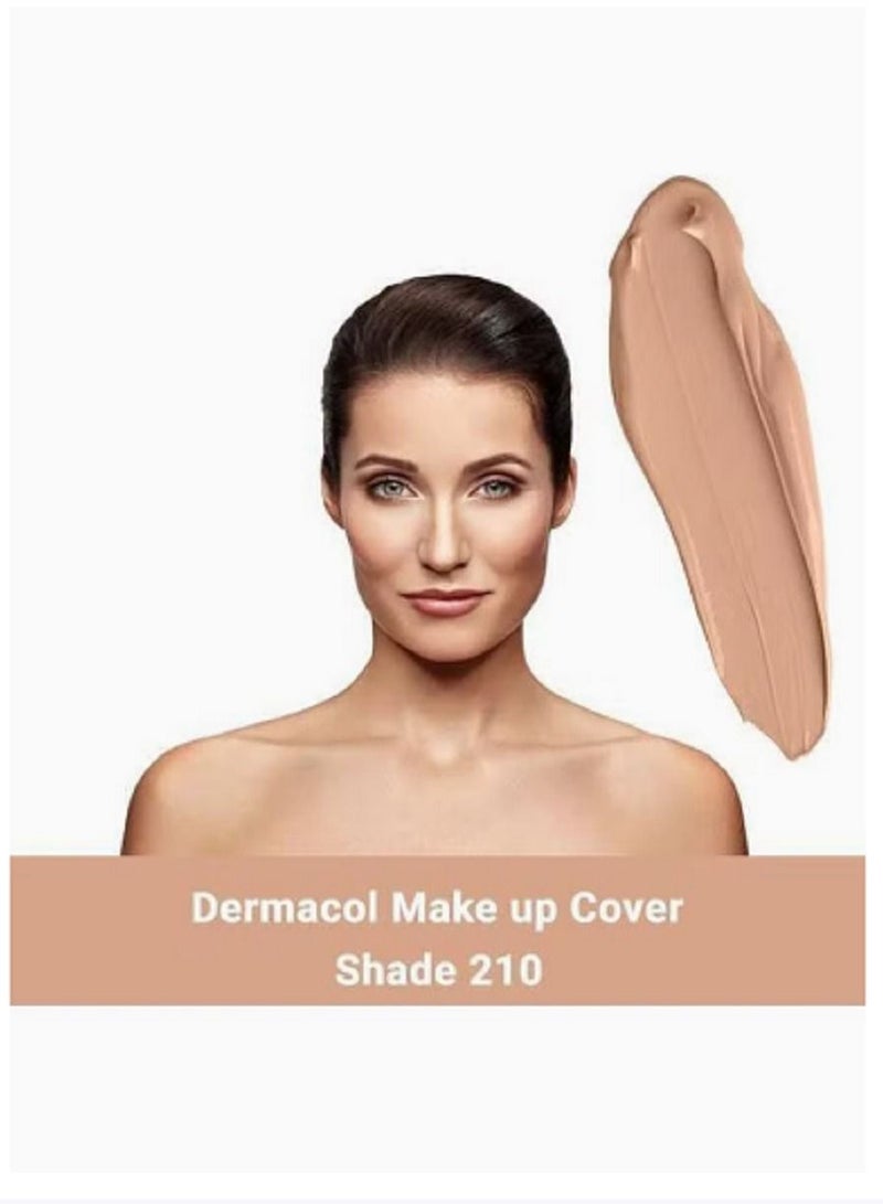Dermacol High Coverage Waterproof Foundation Cream With SPF 30 Light Beige 210 - Image 2
