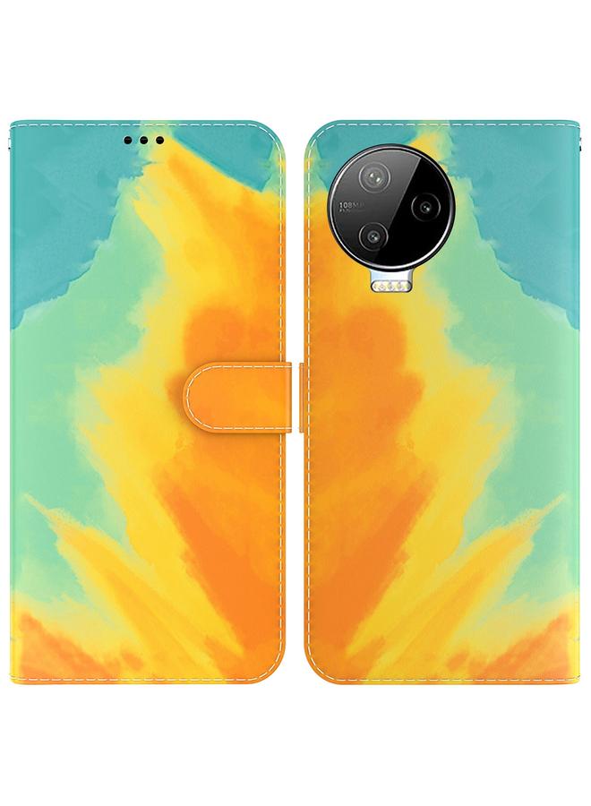 Zaboon Case For Infinix Note 12 Pro 4G Watercolor Pattern Flip Leather Phone Case - Image 1