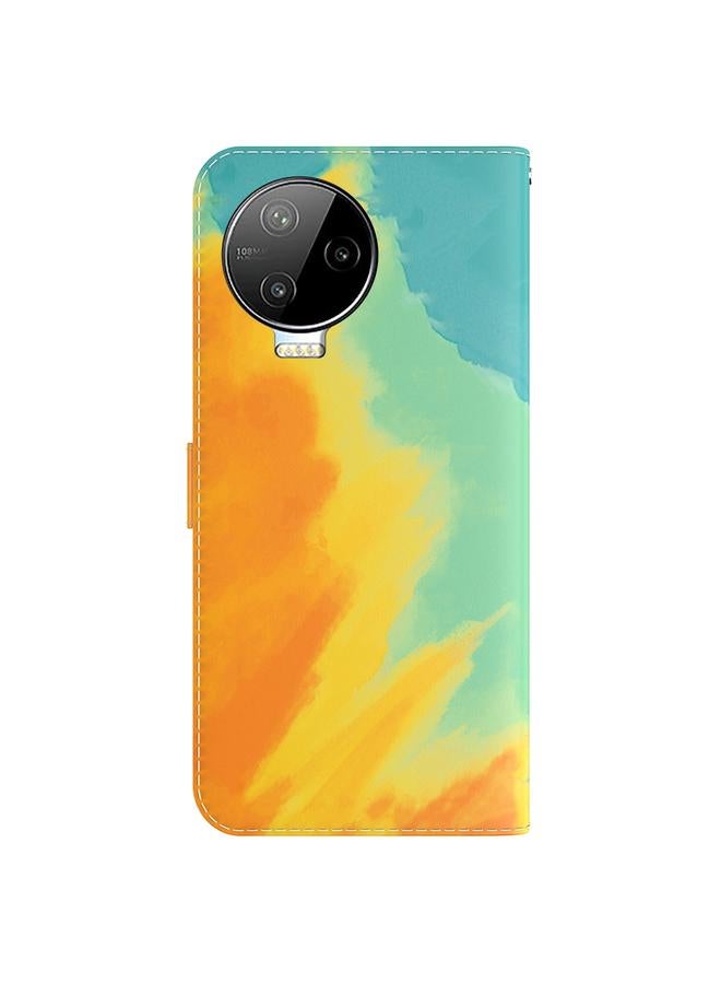 Zaboon Case For Infinix Note 12 Pro 4G Watercolor Pattern Flip Leather Phone Case - Image 3