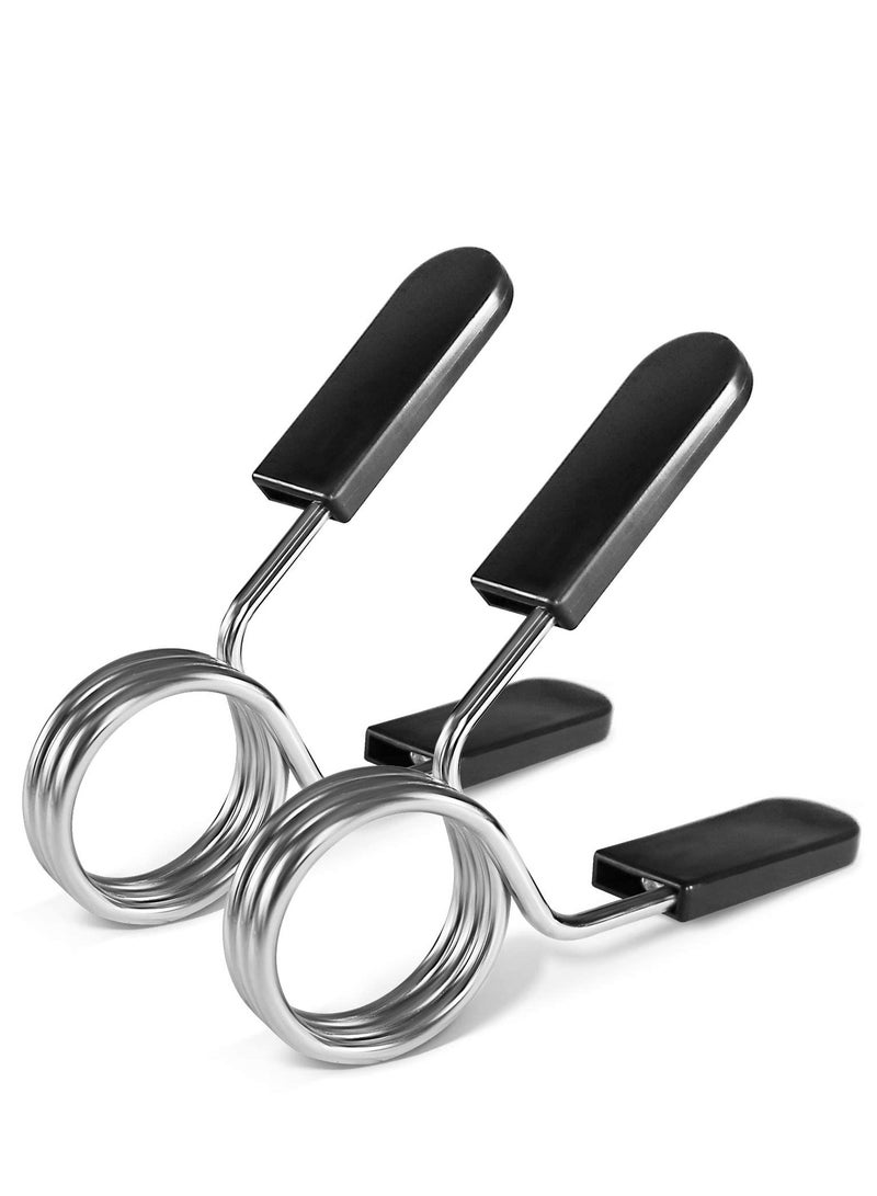 Excefore Spring Clip Collars 2 inch Barbell Exercise Collar Clamps for Strength Training Gym Fitness Training Weight Lifting Equipment for Smooth Dumbbell Handle or Standard Weightlifting Barbell - Image 1