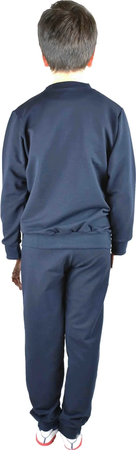 بلونس Men's Waiter Printed Navy Blue Cotton Tracksuit Set