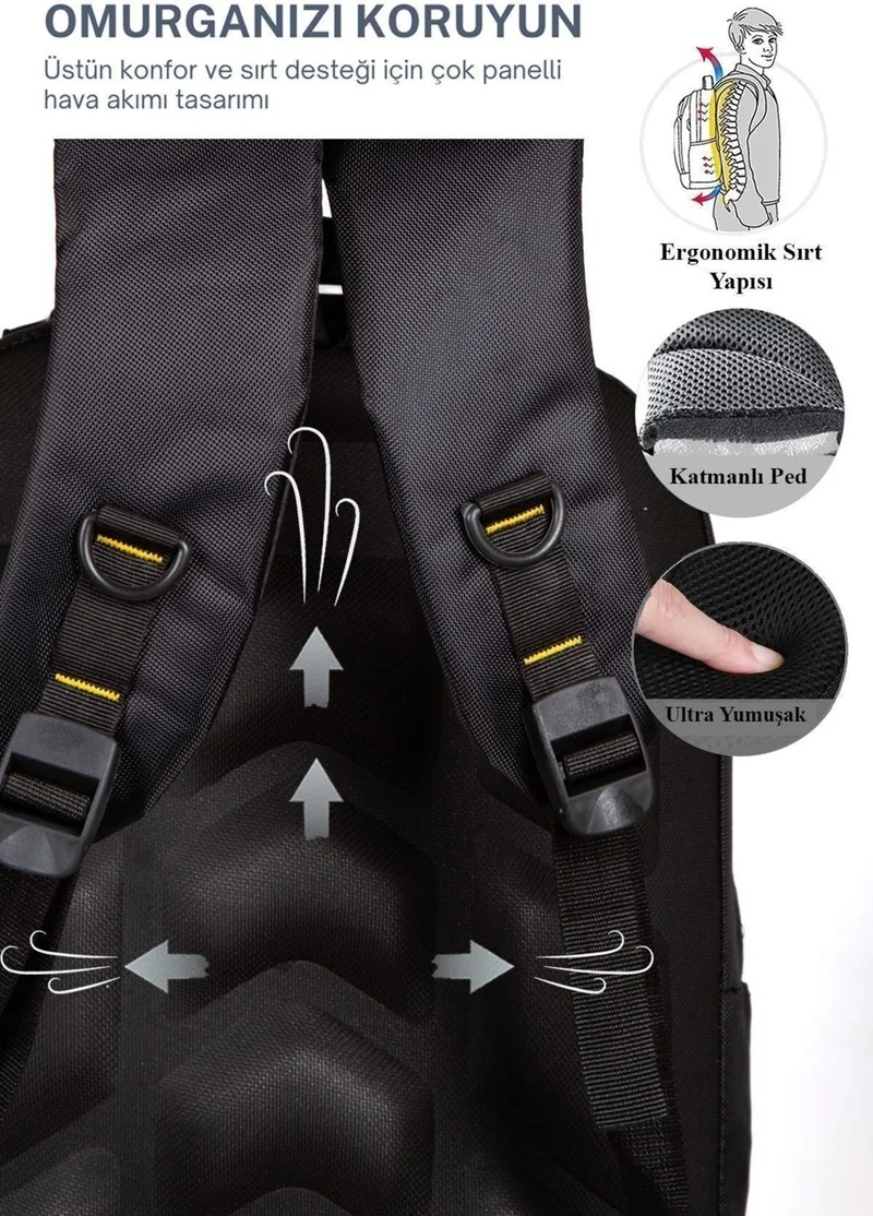 Avca Orthopedic Comfort Multi Compartment Travel Hiking Mountaineer Camping Backpack Earthquake Bag Without Gusset