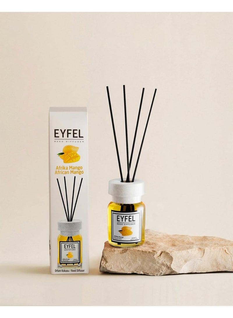 EYFEL EYFEL African Mango Reed Diffuser, 120ml (4.05 fl oz) | Premium Eau de Parfum | Long-Lasting Home & Office Fragrance with Scented Sticks - Image 4
