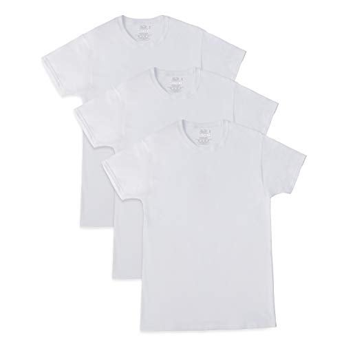 Fruit of the Loom mens 3-pack Breathable Crew T-shirt Underwear, Regular - White, Small US - Image 1