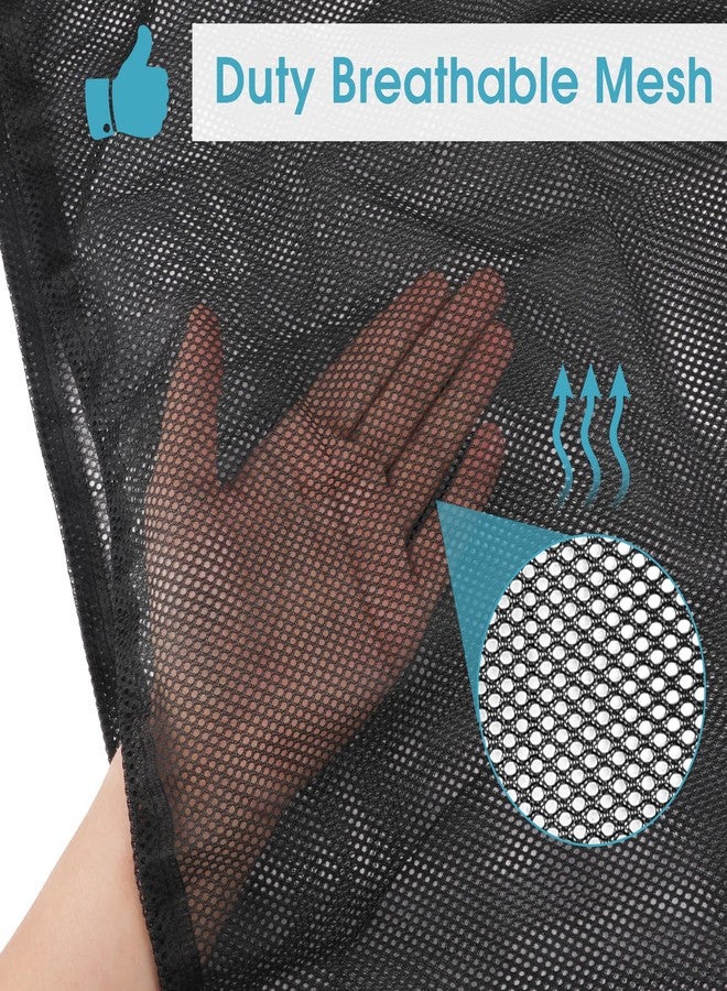 PEASUG Mesh Laundry Bags, 23 x 34 Inches Heavy Duty Mesh Laundry Bag, Large Laundry Drawstring Bag for College, Dorm, Travel, Family and Apartment Dwellers, 2 Pack, Black - Image 2