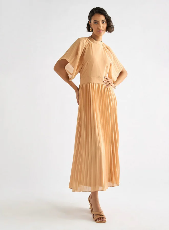 سبلاش فيڤ فستان طويل بكسرات وأكمام منفوخة