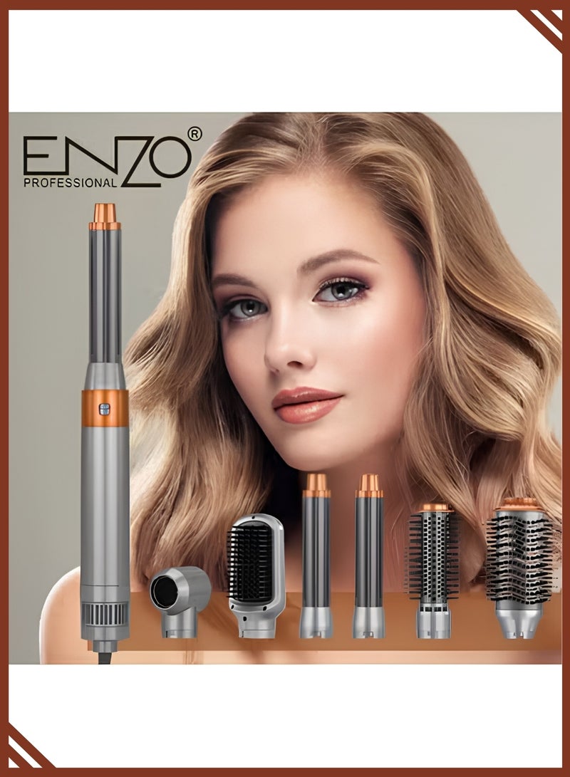 ENZO EN-4133 6-in-1 Electric Hair Styling Tool – Hair Straightener, Curler, Hot Air Brush & One-Step Dryer with Ionic Technology for Salon-Quality Styling at Home - Image 3