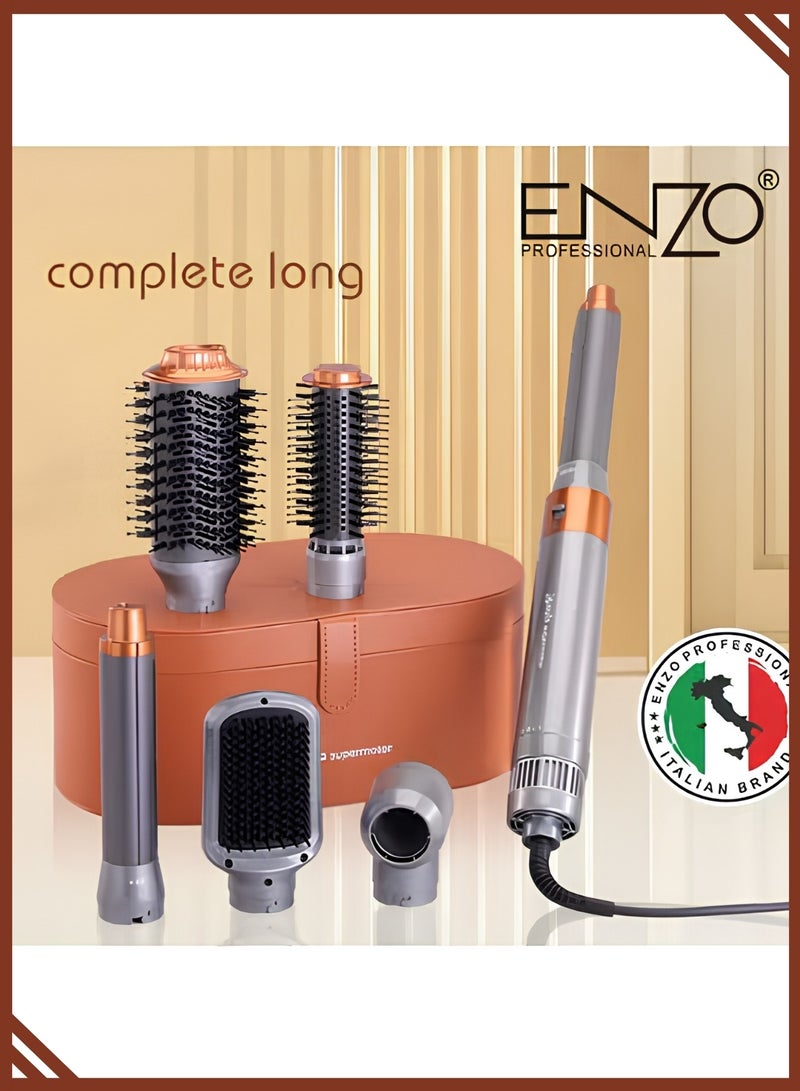 ENZO EN-4133 6-in-1 Electric Hair Styling Tool – Hair Straightener, Curler, Hot Air Brush & One-Step Dryer with Ionic Technology for Salon-Quality Styling at Home - Image 2