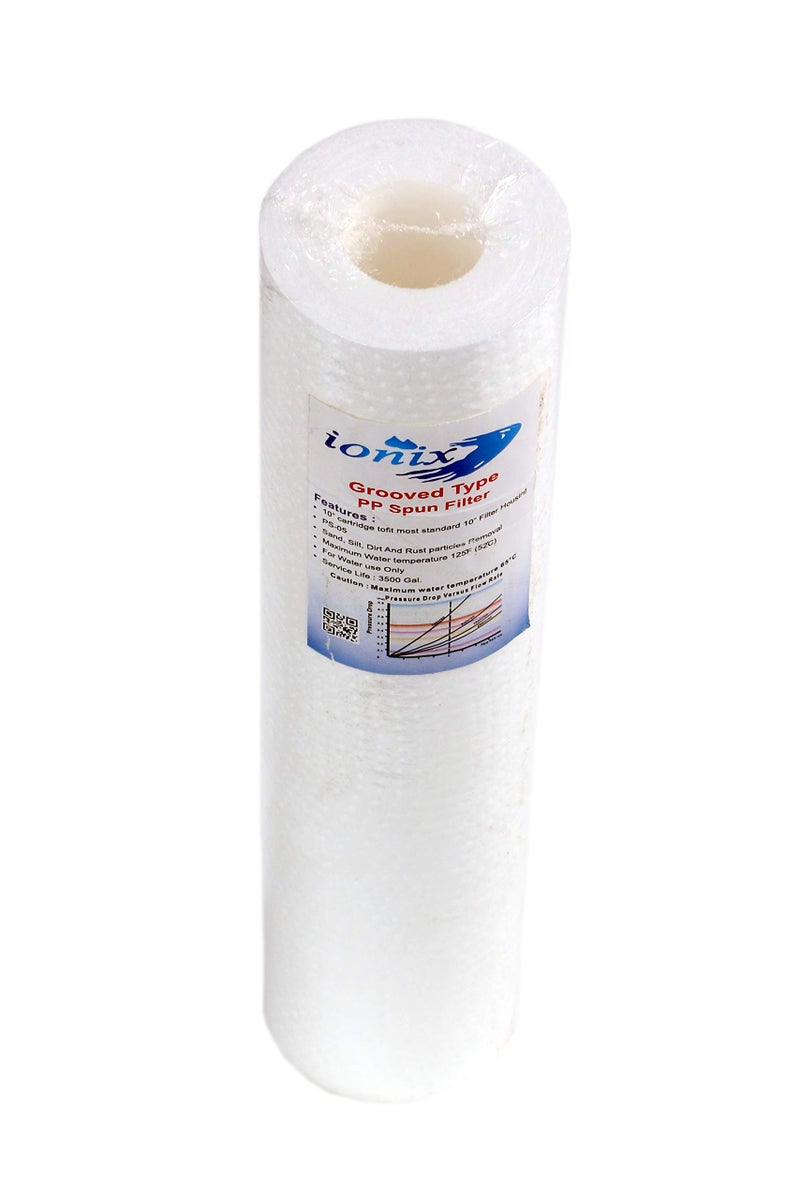 IONIX Grooved Type Spun Filter, Higher Shelf Life, Ultra Filteration Technology, Compatible with All Standard Size 10 inch pre Filters - Image 3