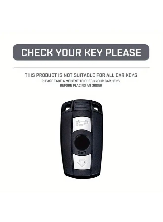 حالة مفتاح السيارة Black Smart TPU للحماية لسيارات BMW السلسلة 1 و3 و5 و6 طرازات E60 وE61 وE70 وE81 وE87 وE90 وE91 وE92 وZ4 وX1 وX3 وX5 - Image 3